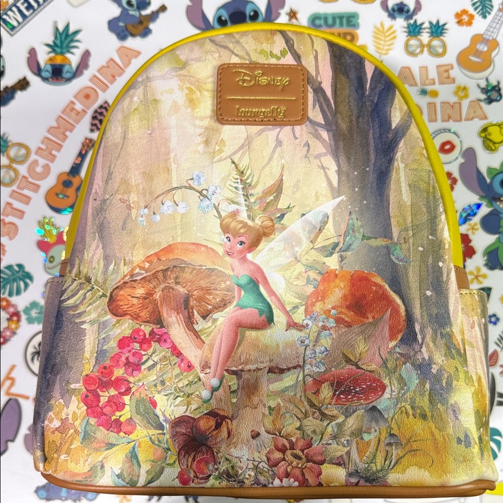 Disney Tinker Bell Forest Scene Backpack